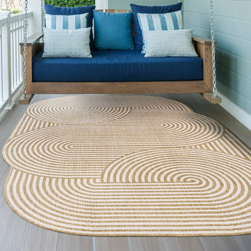 Margot Modern Geometric Arch Stripe Area Rug